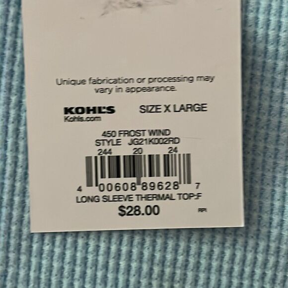 Juniors' SO Cropped Thermal Top Size XL Light Blue - Picture 11 of 13